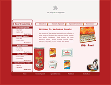 Tablet Screenshot of madhuramsweets.com